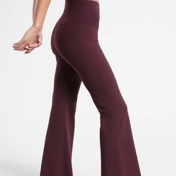 Athleta Maroon Flare Pants - Picture 1 of 5